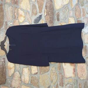 Talbots Classic Long Navy Shift Dress
